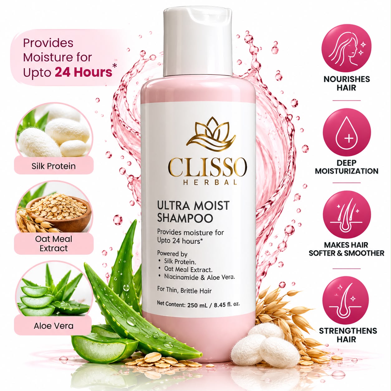 CLISSO HERBAL ULTRA MOIST SHAMPOO