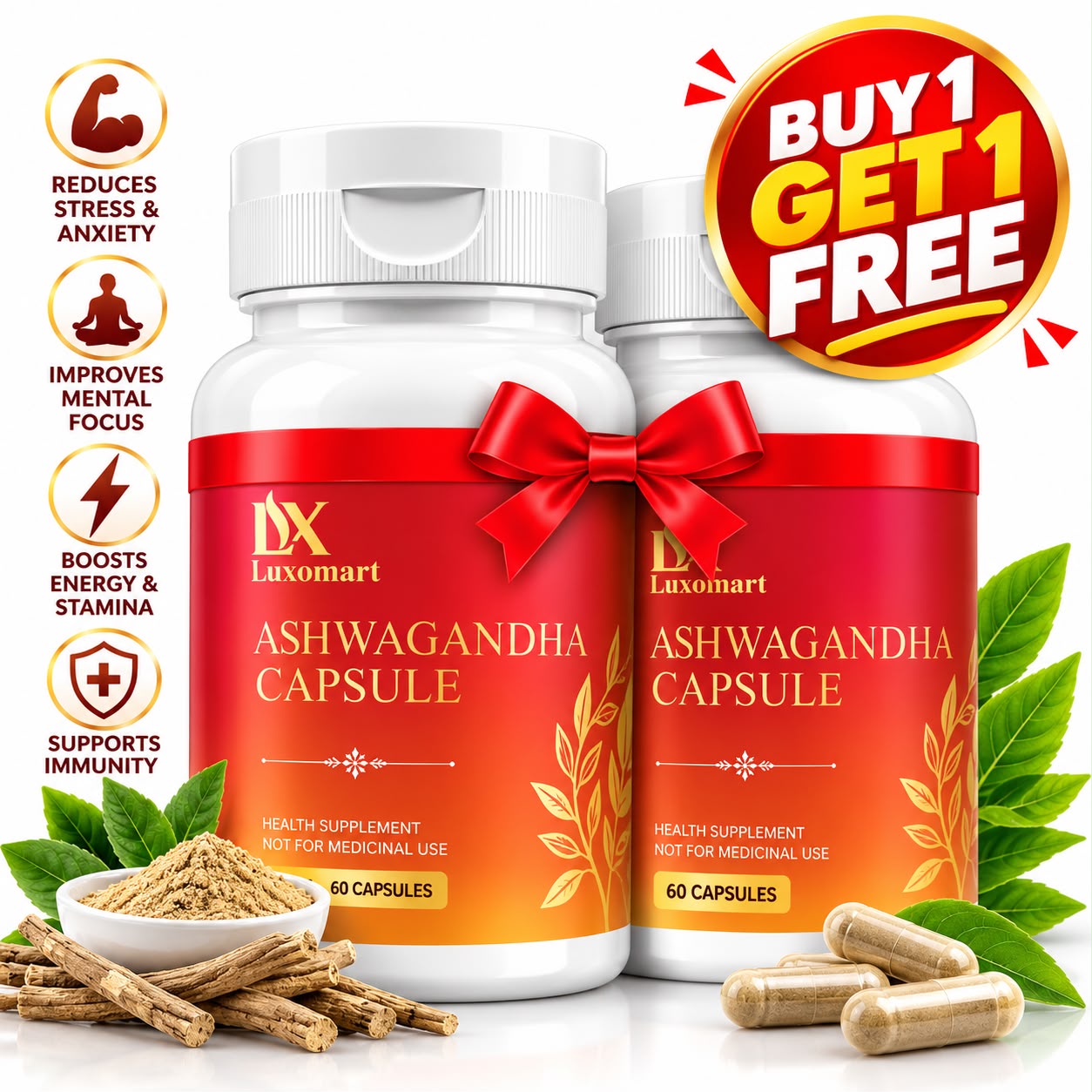ASHWAGANDHA CAPSULE BUY ONE GET ONE FREE